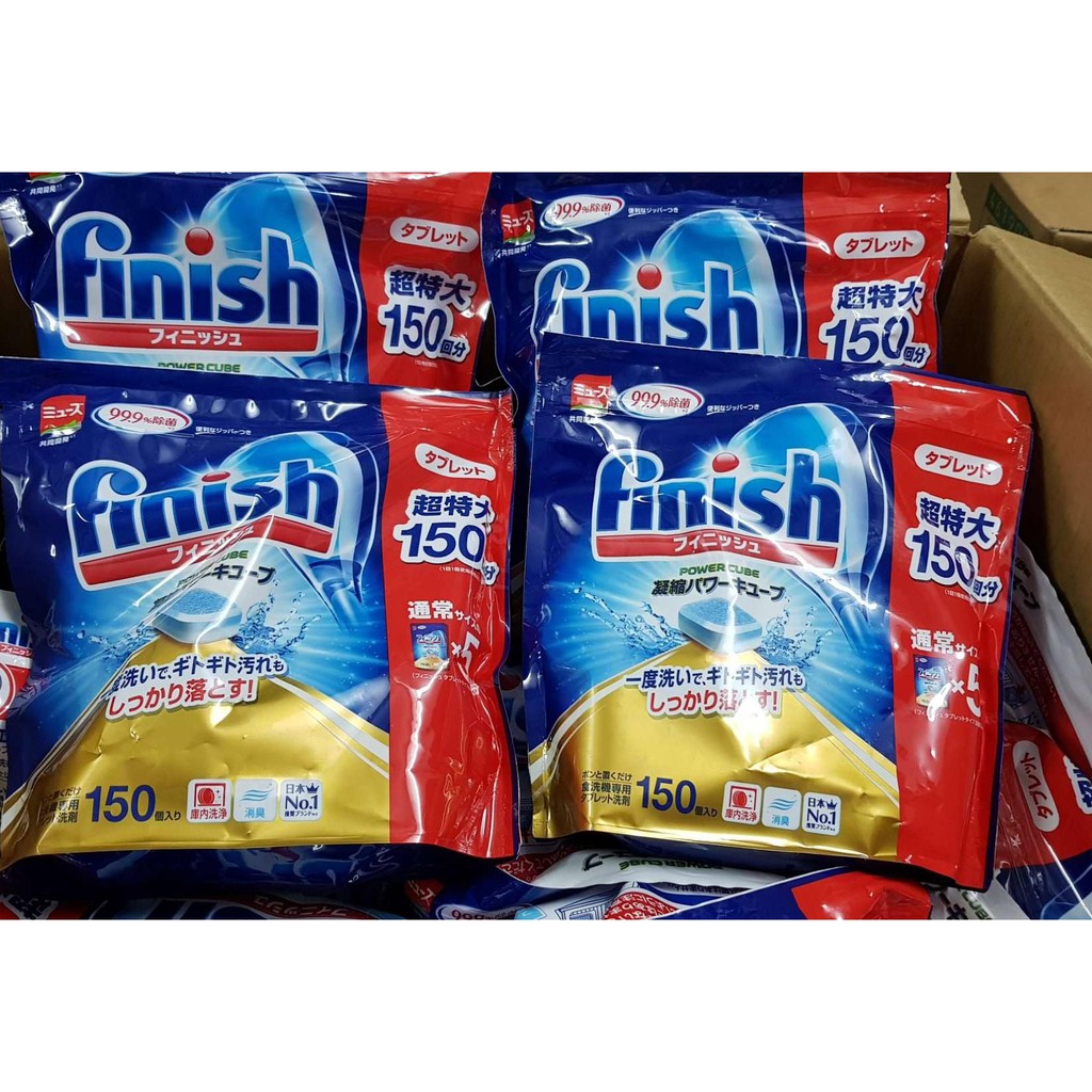 VIÊN RỬA CHÉN BÁT FINISH 150V NHẬT DÙNG CHO MÁY RỬA BÁT - 100% Authentic
