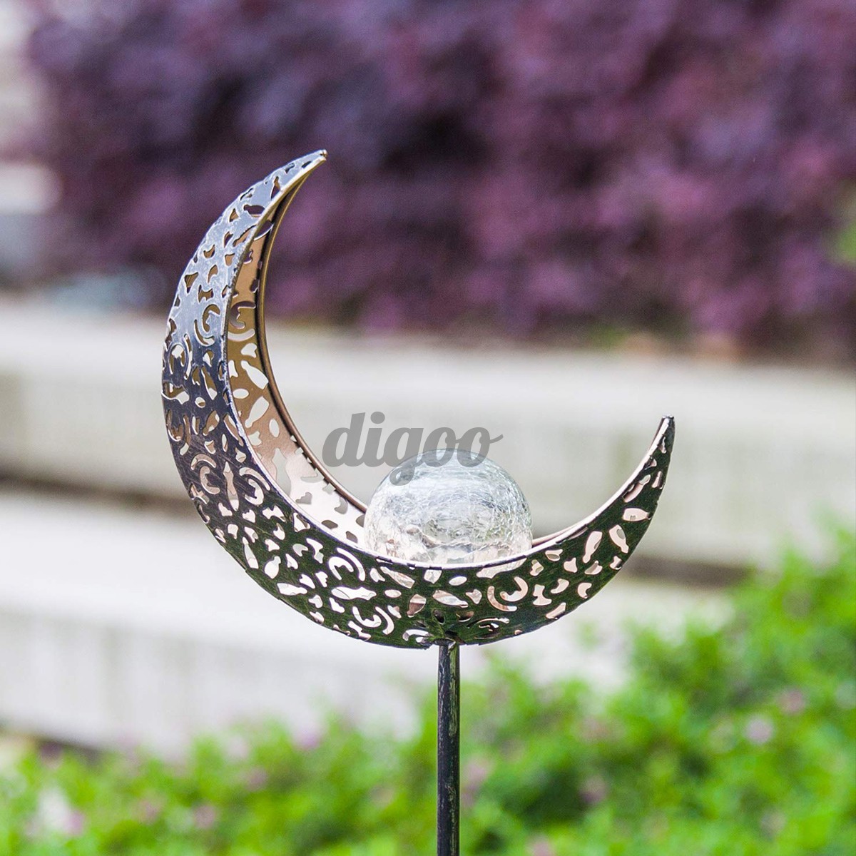 Garden Solar Light Pathway Outdoor Moon Lawn Lamp Landscape Courtyard Waterproof