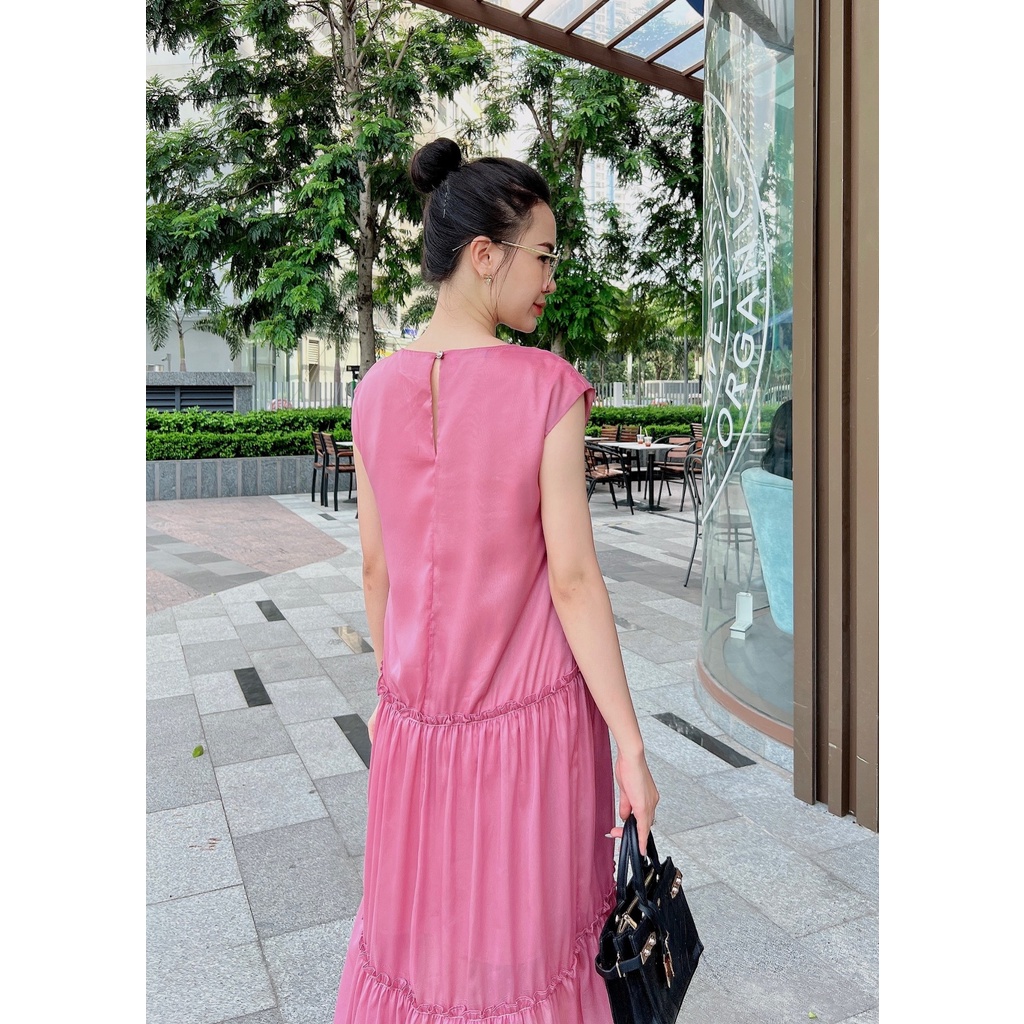 ĐẦM MAXI OVERSIZE NHÚN TẦNG – M03