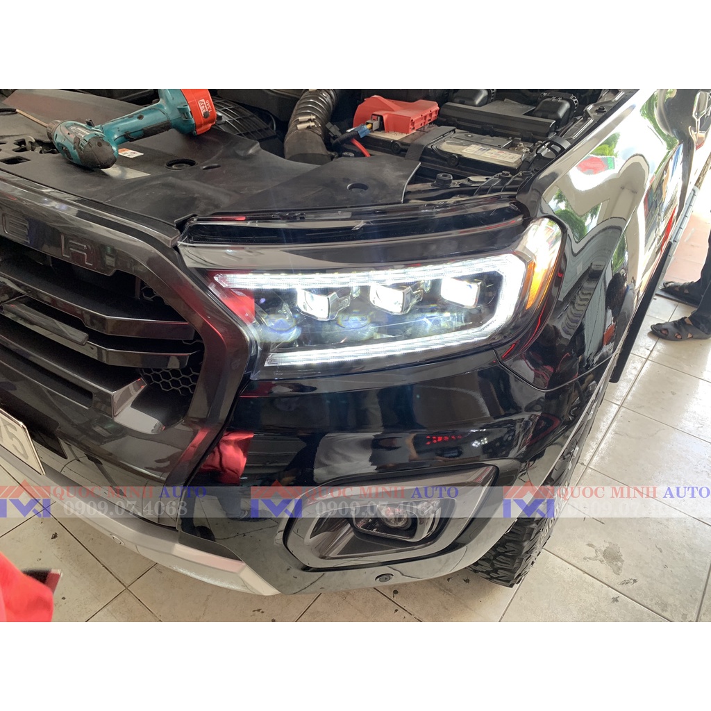 Đèn pha Ford Ranger/Everest 2015-2020 mẫu full led do Vland sản xuất