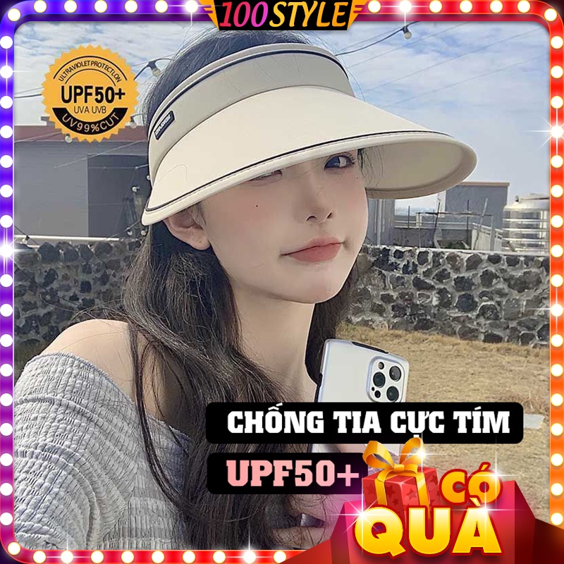 Nón Vải Hở Đầu Chống Tia Cực Tím Màu Trơn Hàn Quốc