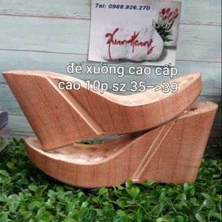 Đế xuồng cao 10cm màu gổ sz 35-36--39