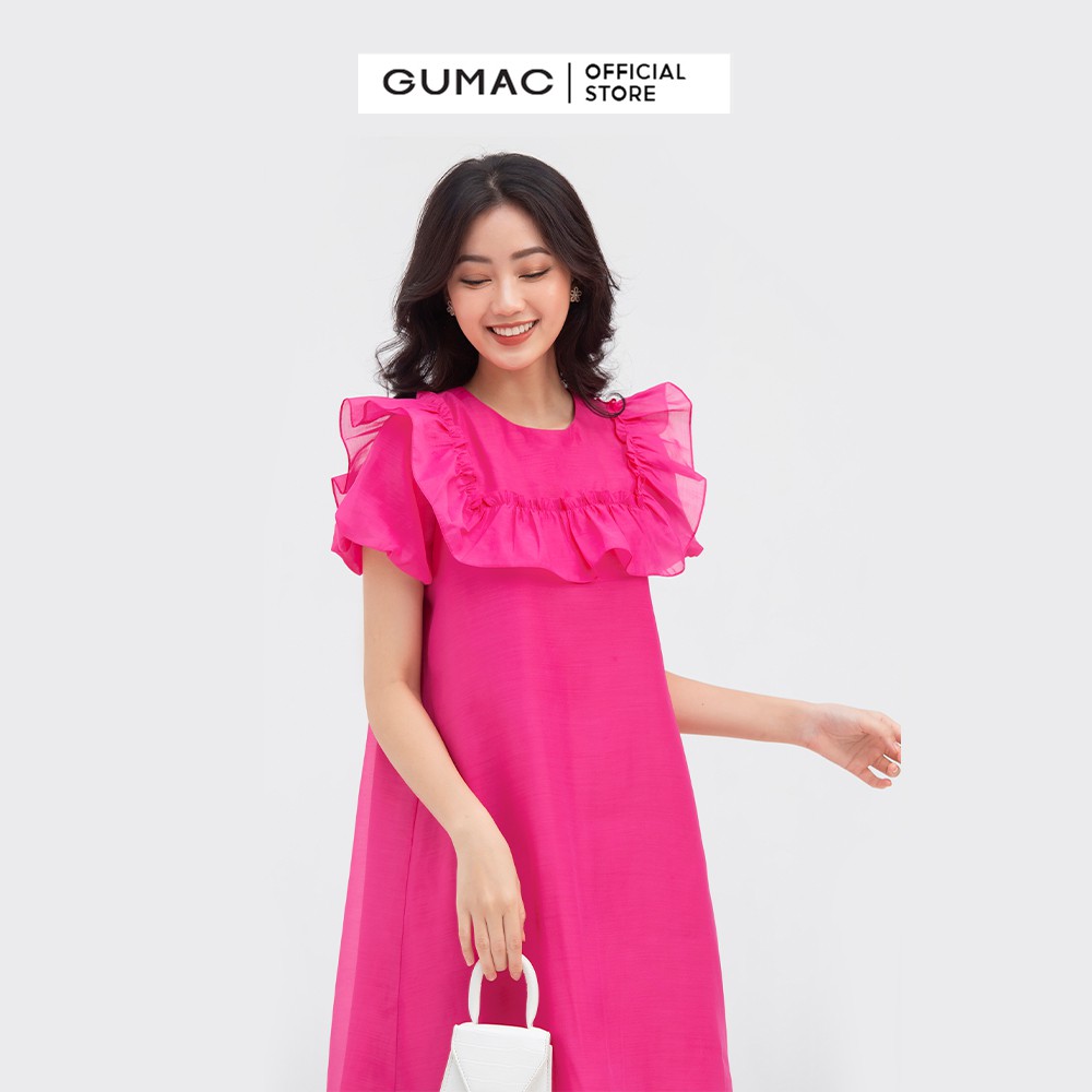 Đầm suông nữ bèo ngực GUMAC nhiều màu dễ thương DB889 | BigBuy360 - bigbuy360.vn