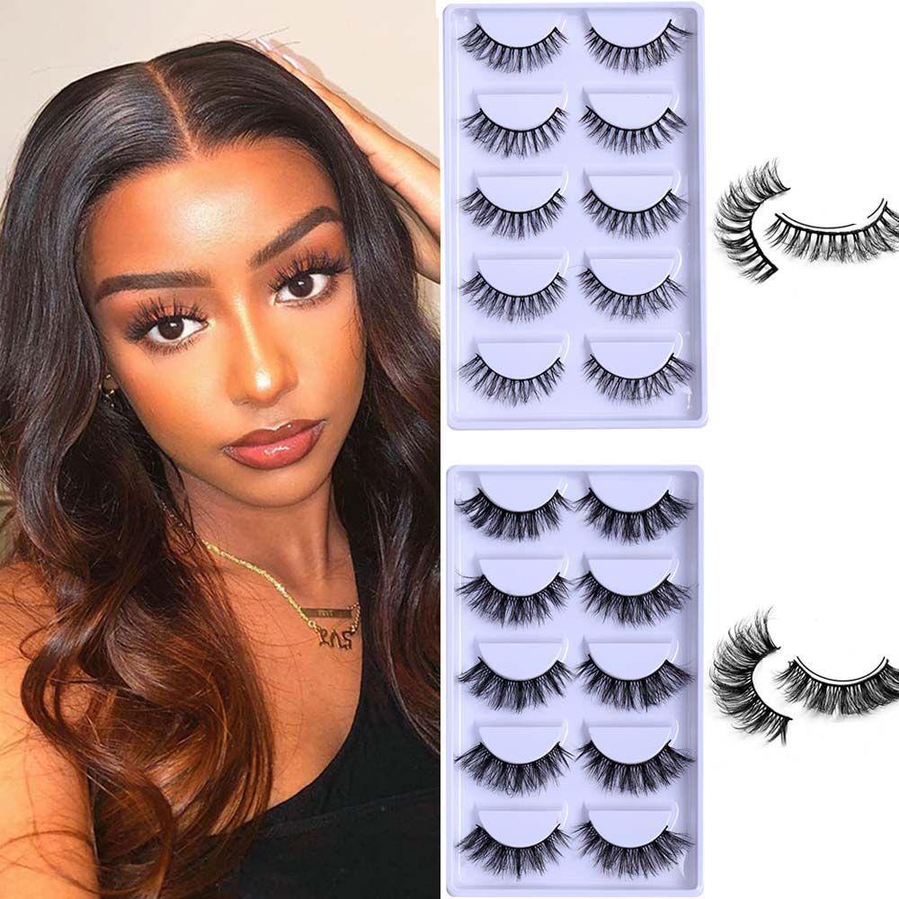 Bộ 5 Cặp Lông Mi Giả Handmade Nối Dài Lông Mi