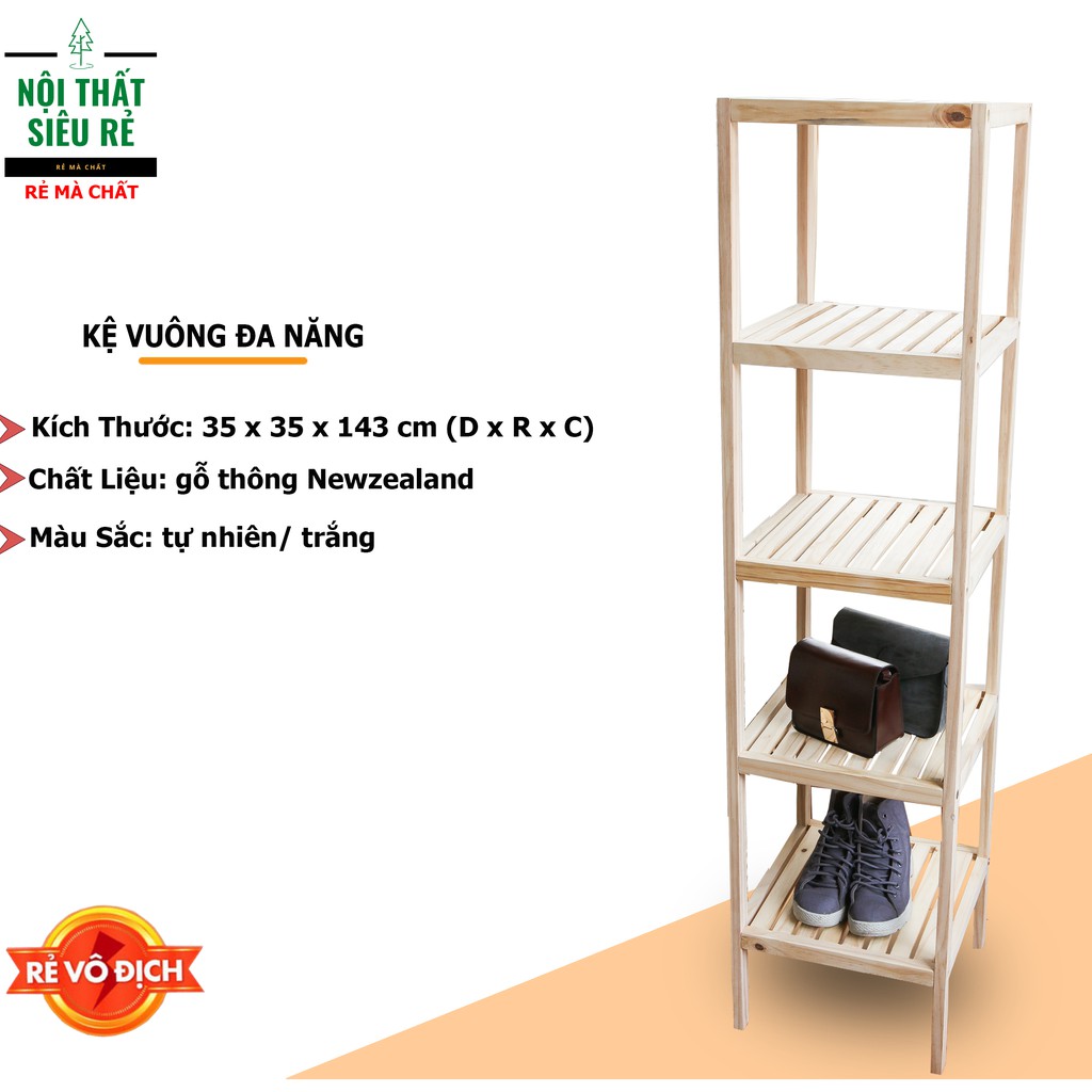 KỆ GỖ ĐA NĂNG 5 TẦNG - SHELF 5F