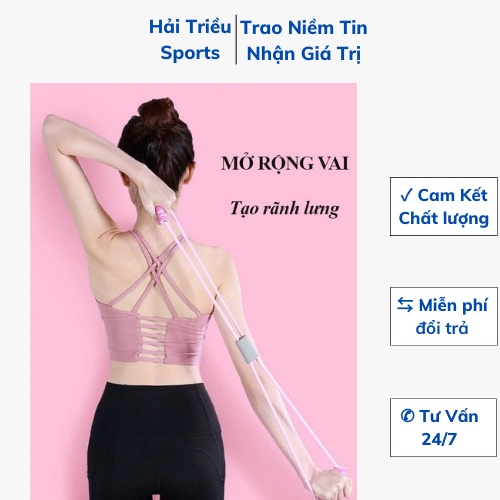 Dây kéo đàn hồi hình số 8 tập Yoga, dây kháng lực tập gym Hải Triều Sports