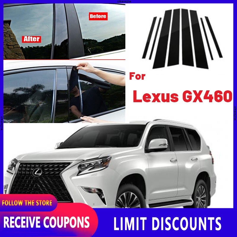 High quality Product details of 8 Pcs Glossy Black Car Door Window Center BC Pillar Post Stickers Tr