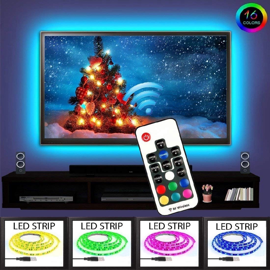 Dây Đèn Led 1m 2m 3m 5m 2835 60smd Kèm Điều Khiển Từ Xa