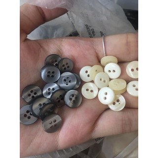 Cúc khuy nút somi trắng đen
