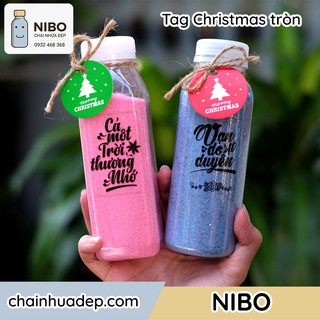 [Chai đựng chè dưỡng nhan] 20 chai cổ rộng 330ml kèm tag chrismas cho dịp giáng sinh