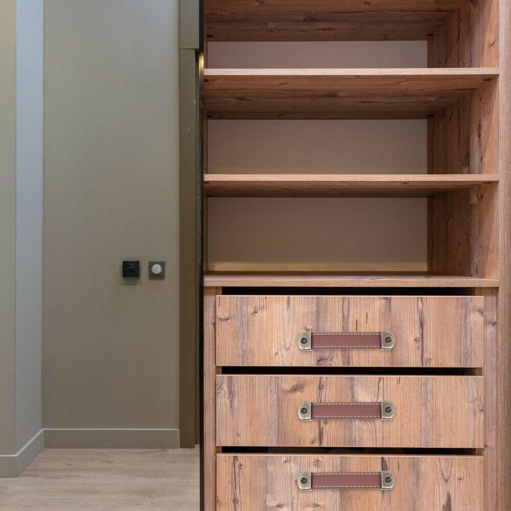 SUENIN Set 4 Tay Nắm Ngăn Kéo Tủ Bằng Da Kích Thước 128 / 160mm