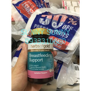 Viên uống lợi sữa Úc Herbs of Gold Brestfeeding support 60 viên