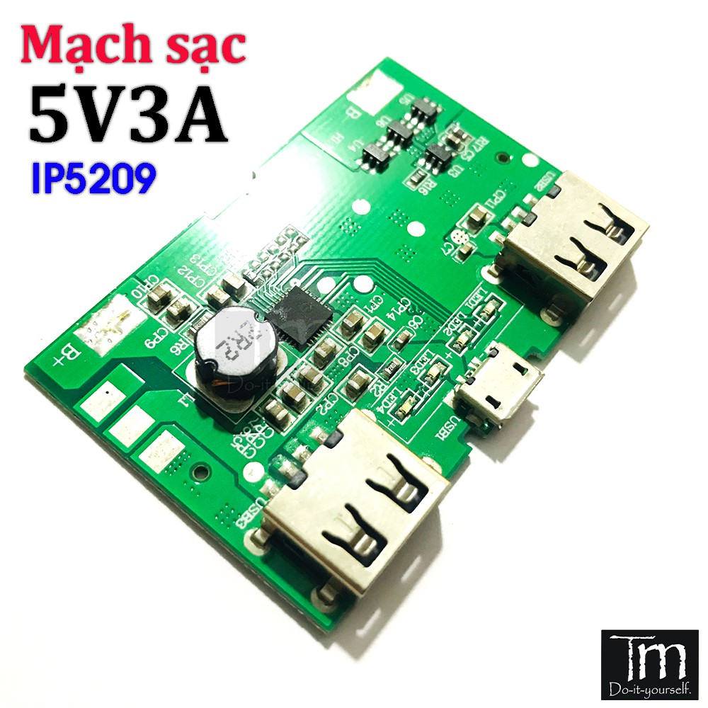 Mạch Sạc Dự Phòng 5V3A Chip IP5310 Đủ Công Suất