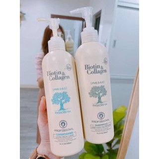 Cặp Dầu Gội Xả Biotin Collagen Trắng 🛑Giảm Rụng Tóc, Phục Hồi Tóc Khô Xơ, Hư Tổn  ❌❌
