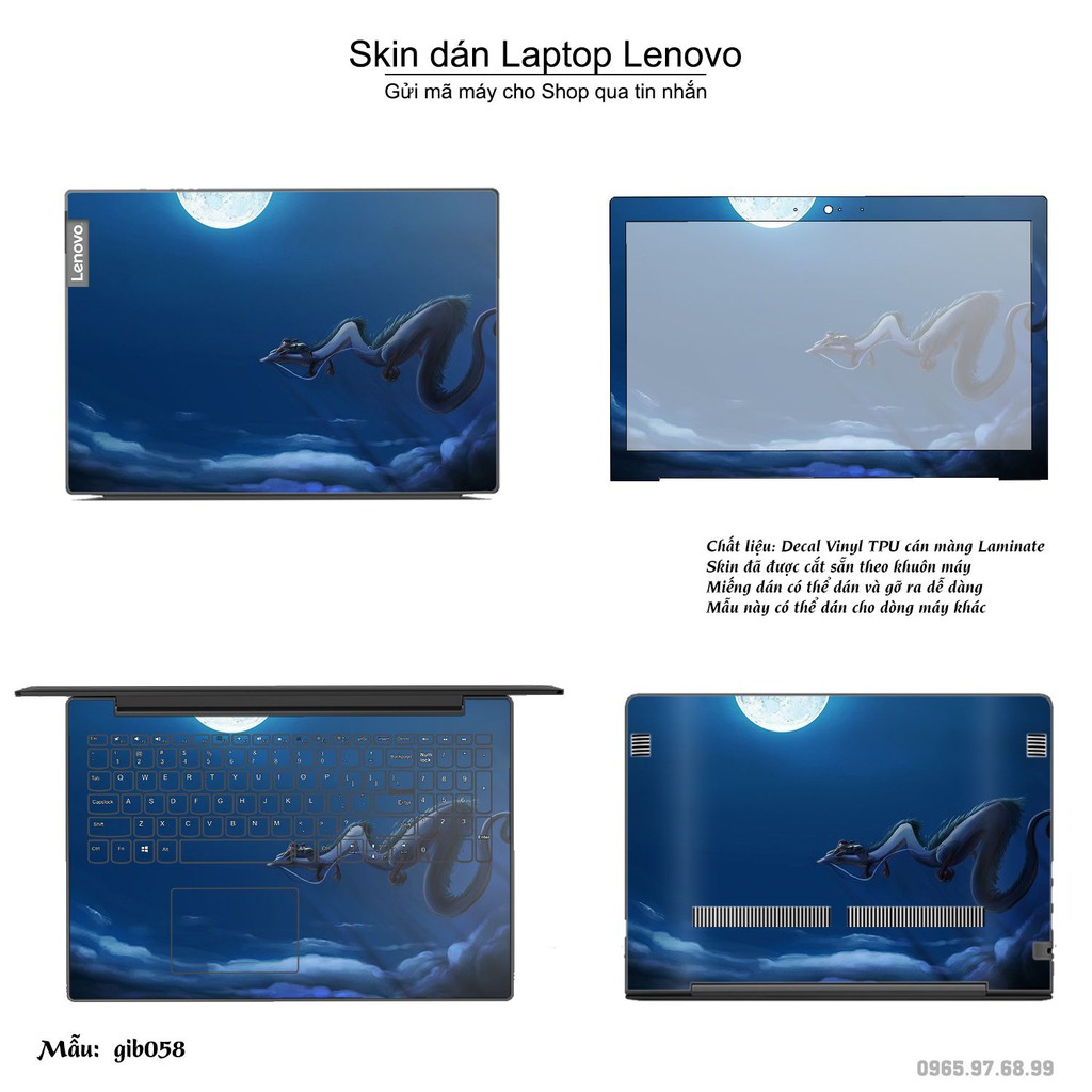 Skin dán Laptop Lenovo in hình Ghibli bộ 9 (inbox mã máy cho Shop)