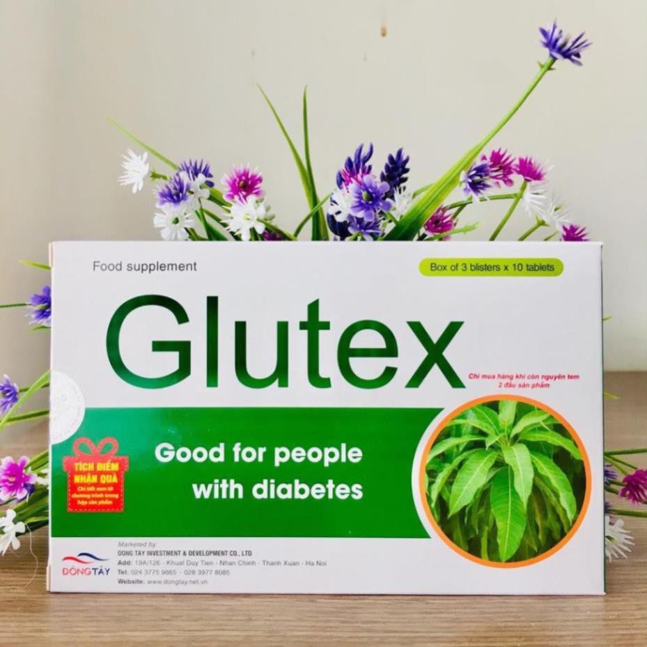 ✅ (CHÍNH HÃNG) GLUTEX - Hỗ trợ hạ đường huyết, điều trị và ngăn ngừa biến chứng tiểu đường, đái tháo đường, mỡ máu cao