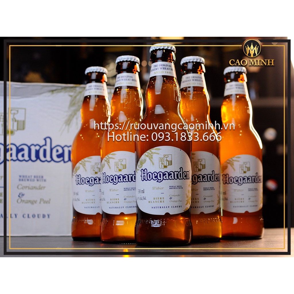 Bia Bỉ Hoegaarden 4,9%Thùng 24 Chai 330ml