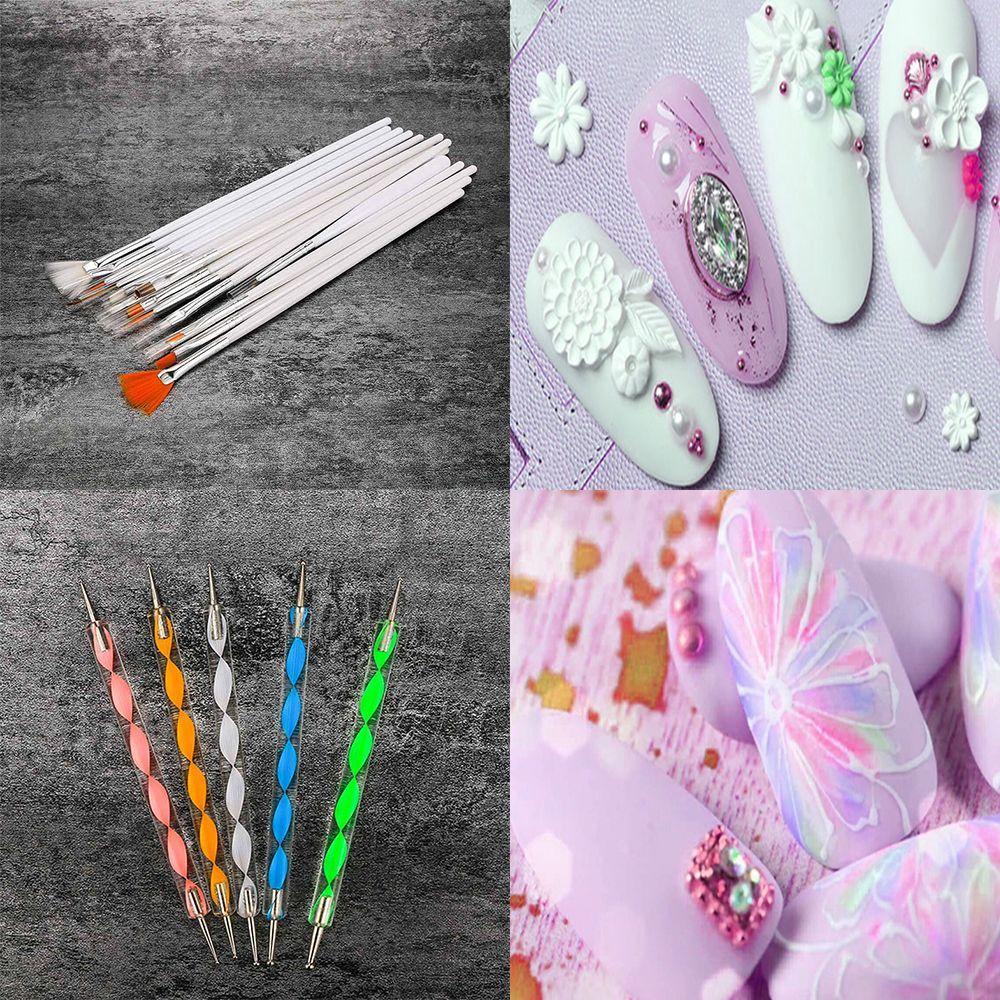 JARRED Set 20 Cọ Vẽ Móng Tay Kèm Hộp Đựng Thời Trang