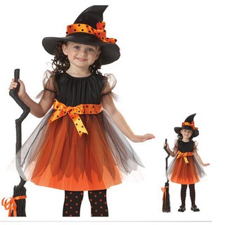 Trang phục Halloween phù thủy cam