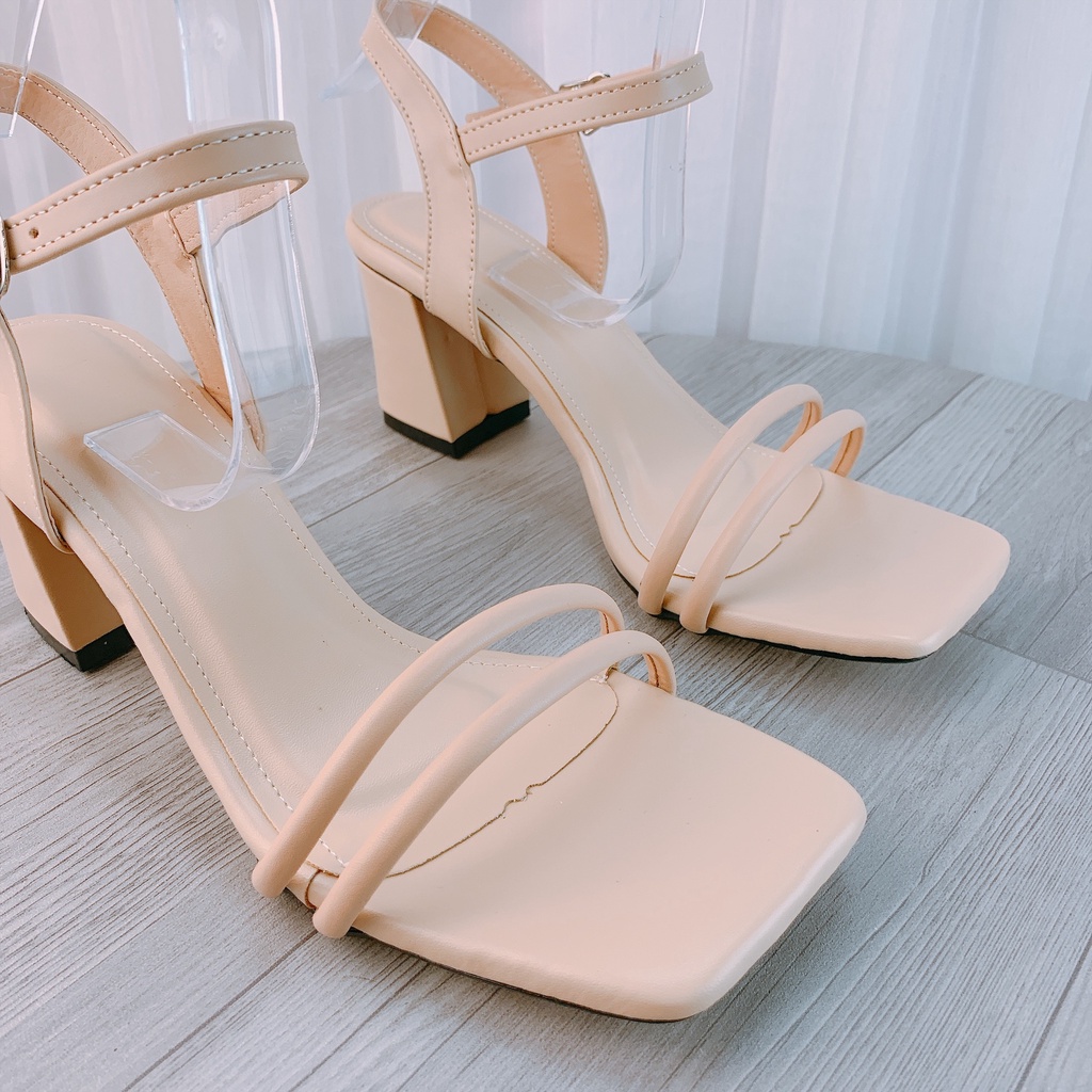 Sandal cao gót nữ gót vuông cao 7cm ( hàng đẹp ) - C15