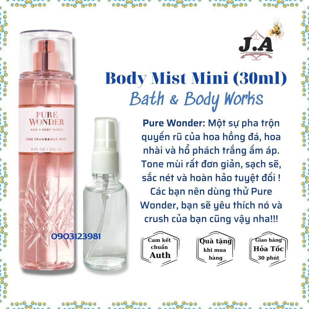 Xịt Thơm Toàn Thân Body Mist Bath & Body Works Chính Hãng Bill Mỹ - JA Shop / XỊT THƠM CHAI 30ML