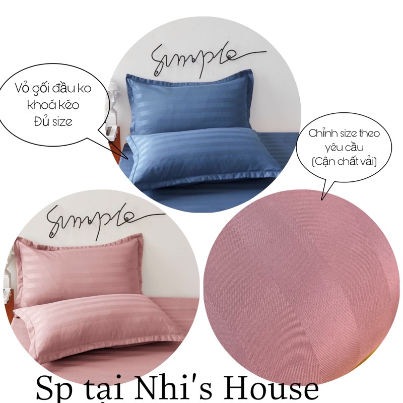 Vỏ gối nằm,gối đầu  cotton 3F hàng đẹp chuẩn khách sạn