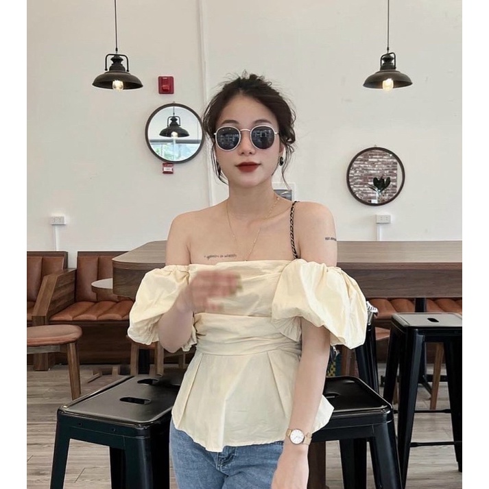 áo tay phồng peplum