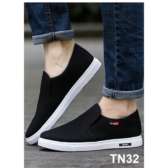 Giày Lười Vải Nam 💖 FREESHIP 💖 Giày Thể Thao Phong Cách Thời Trang Bền Đẹp Tặng Tất Khử Mùi | BigBuy360 - bigbuy360.vn