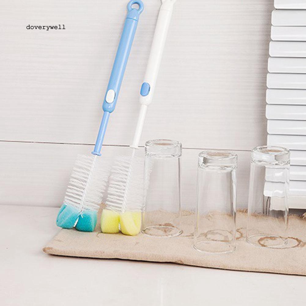 Cọ vệ sinh ly /chai/bình nước đa năng tay cầm có thể kéo dài tiện dụng