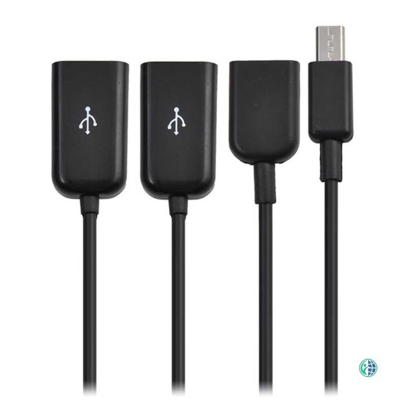 Thiết bị chuyển đổi đầu dây cáp Micro USB USB 2.0 OTG 3 trong 1 tiện dụng | BigBuy360 - bigbuy360.vn
