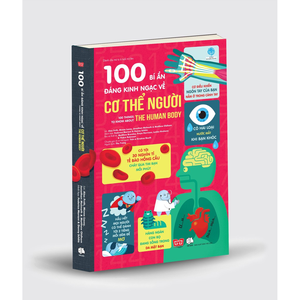 Sách - 100 bí ẩn đáng kinh ngạc về Cơ thể người (USBORNE - 100 things to know about the human body) | WebRaoVat - webraovat.net.vn