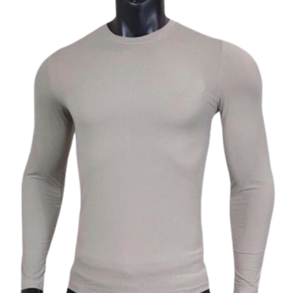 Áo giữ nhiệt nam dài tay full size thể thao 6 màu cá tính Áo thun nam cổ tròn vải mềm mại siêu co giãn 2c