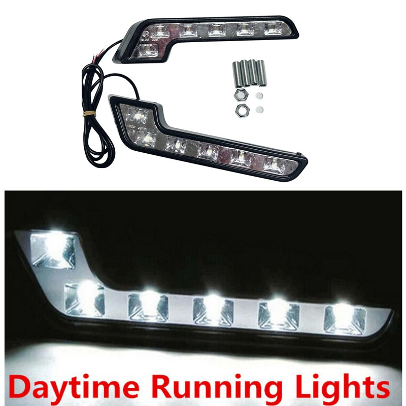 2 Đèn Led Drl 12v Siêu Sáng Chống Nước Cho Xe Hơi