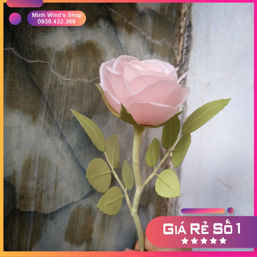 K126 - Khuôn Kim Loại Cắt Lá Hồng Có Gân