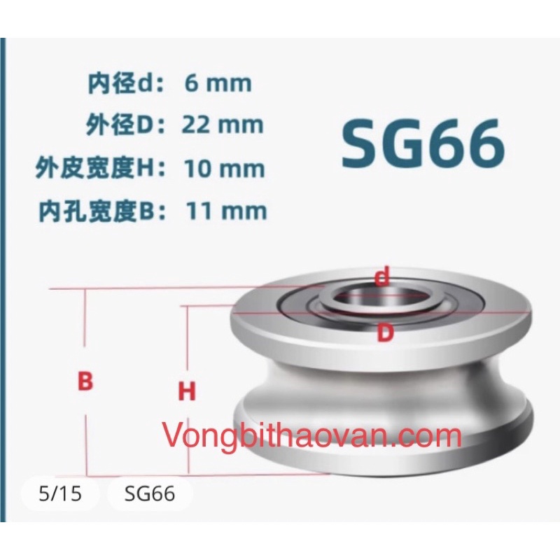 Vòng Bi Ròng Rọc Chữ U SG15 SG10 SG20 SG25 SG66 SG35