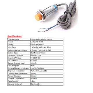 Cảm biến tiệm cận LJ18A3-8-J/DZ 220V AC thường đóng - K4H22