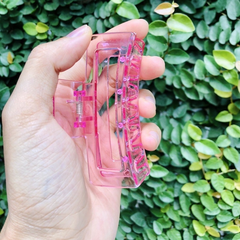 Bán Sỉ 1 Lố 12 Chiếc Kẹp Càng Cua Nhựa Vuông Phong Cách Hàn Quốc