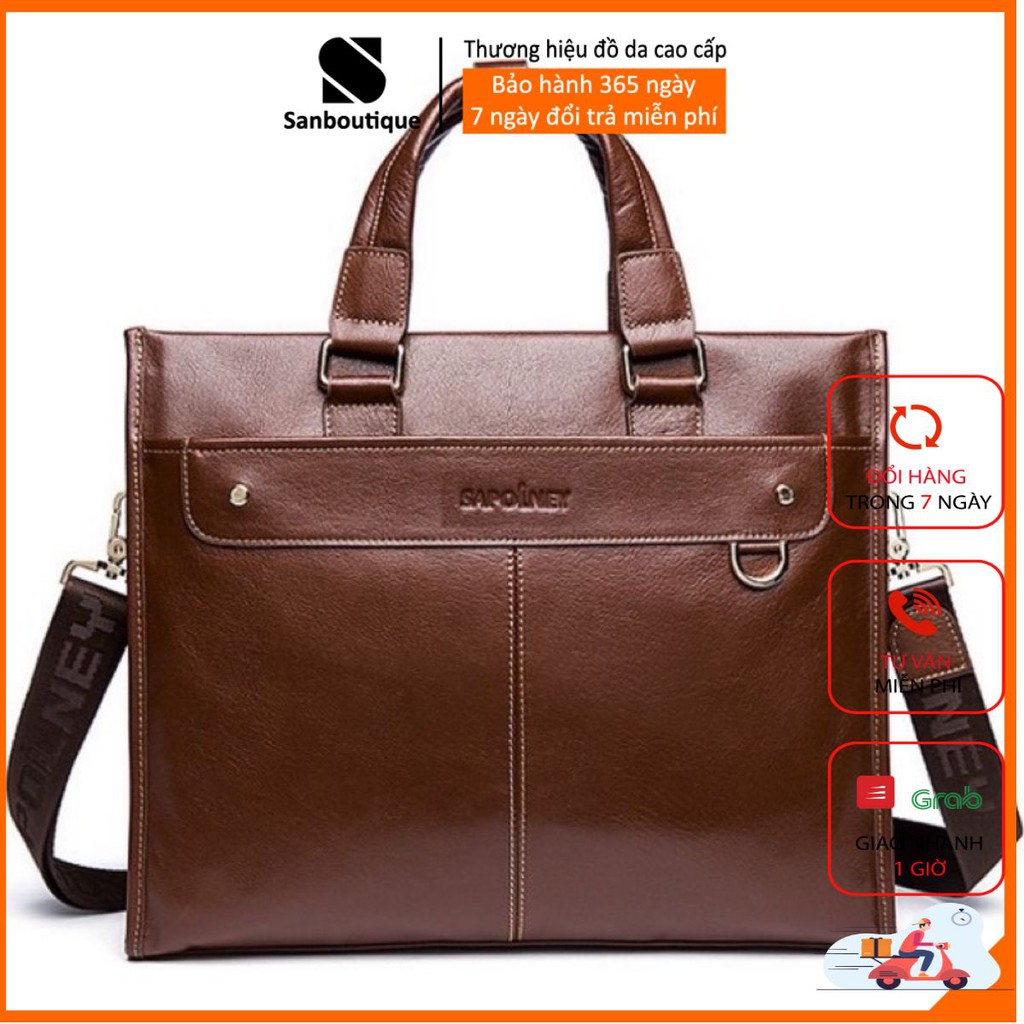 Cặp Da Thật SAPOLNEY 0116.Túi Xách Công Sở Da Thật. Cặp Da LapTop. | BigBuy360 - bigbuy360.vn
