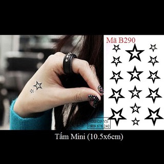 Xăm dán tattoo ngôi sao B290