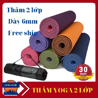 THẢM TẬP YOGA TPE CAO CẤP TẶNG KÈM TÚI ĐỰNG [GIAO NHANH 2H]