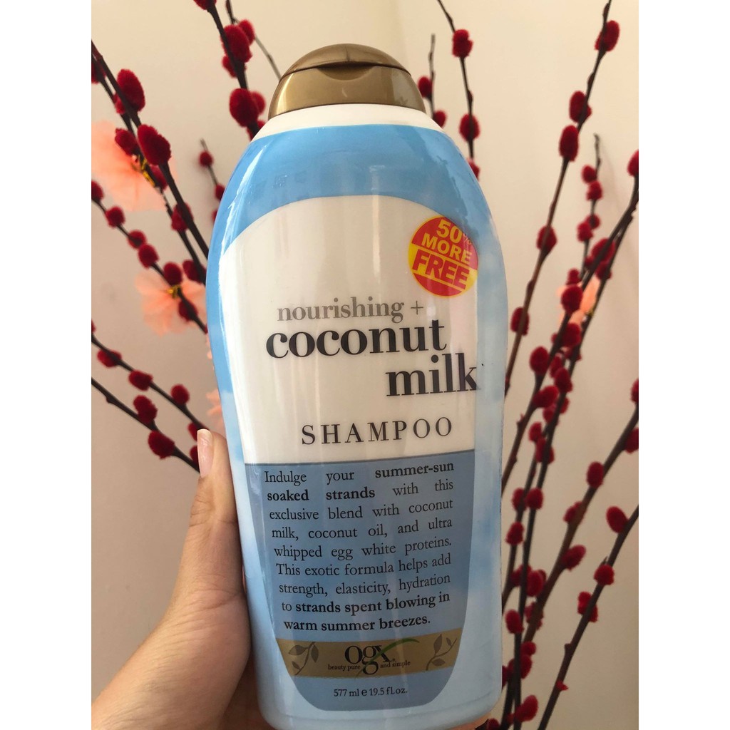 Dầu Gội Và Dầu Xả OGX Nourishing Coconut Milk của Mỹ 577ml