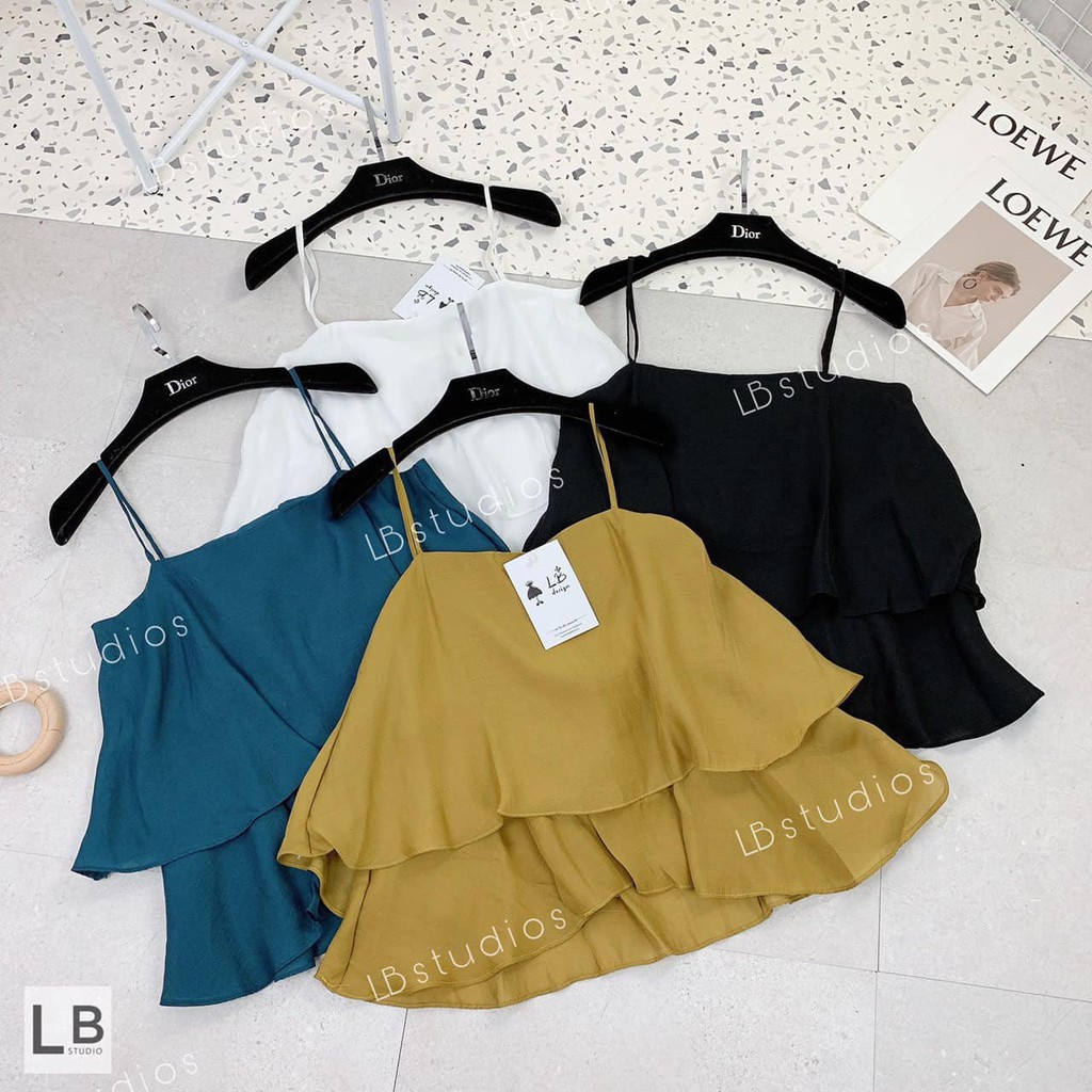 ÁO 2 DÂY NỮ LỤA BÈO 2 TẦNG TIỂU THƯ NHẸ MÁT A135 | BigBuy360 - bigbuy360.vn