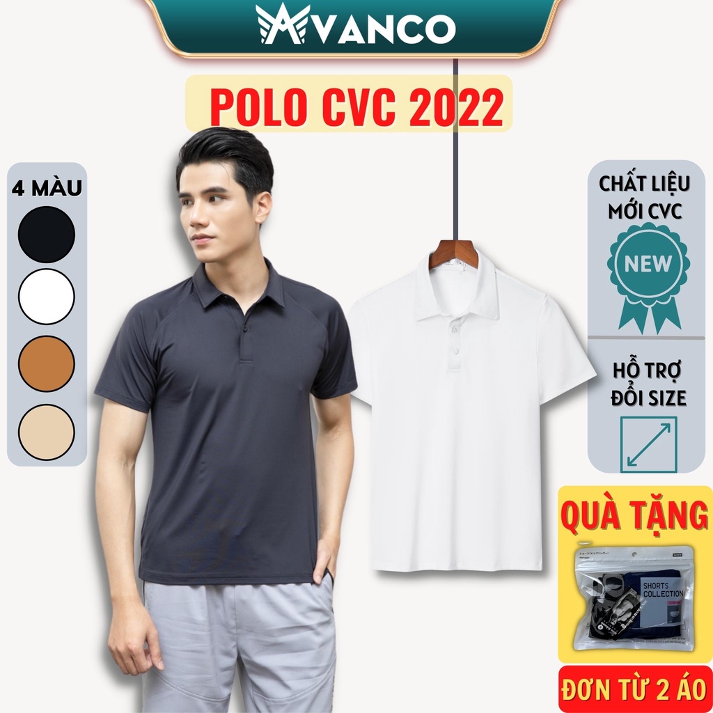 Áo polo nam có cổ đẹp cao cấp vải CVC 2022 chuẩn form dáng và thoáng mát, mẫu mới cổ điển lịch lãm AVANCO