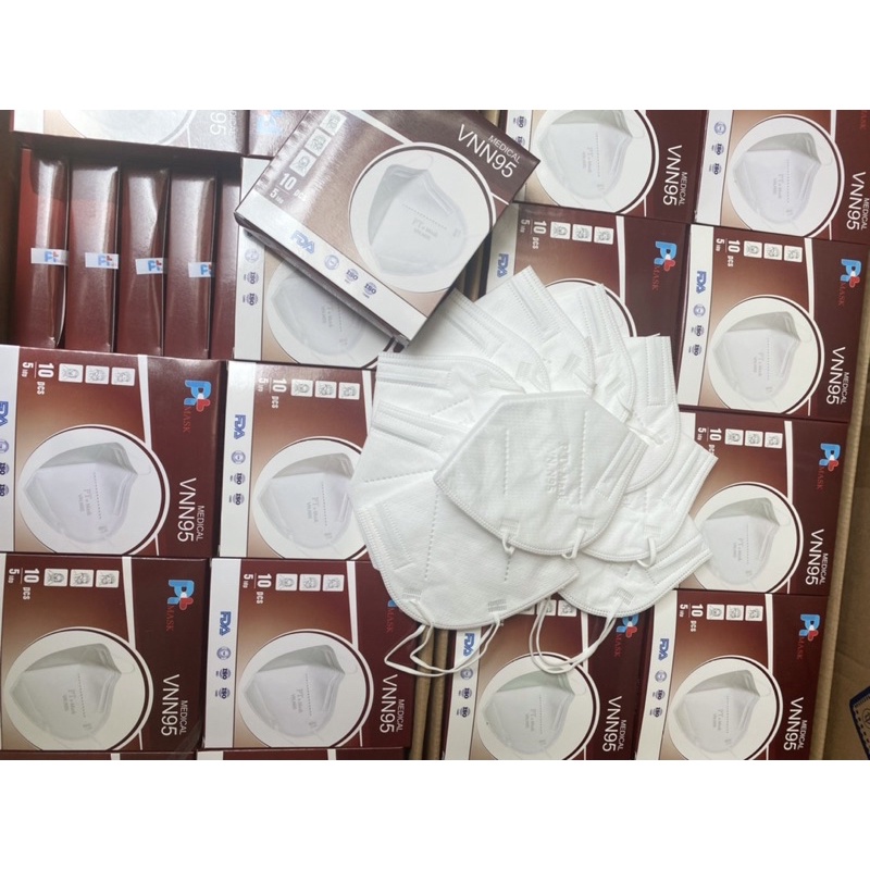 Khẩu trang N95  màu trắng ,khẩu trang Famapro và khẩu trang N95 PT mask , Hộp 10 cai..