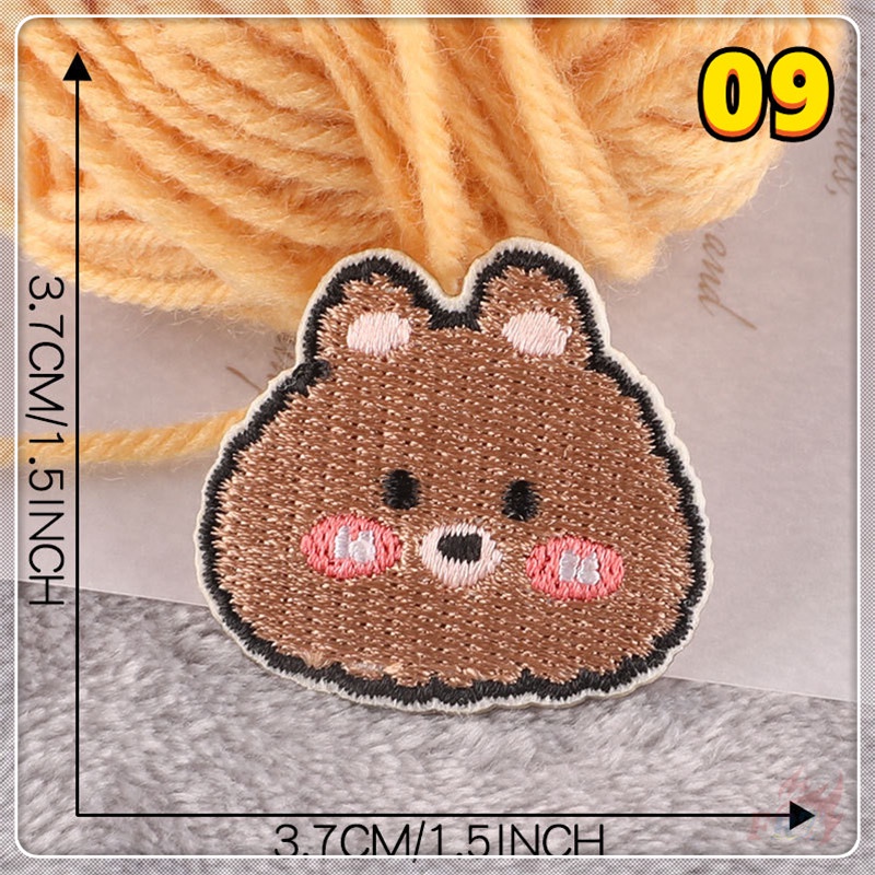 ♥ Miếng Dán Tự Dính Hình Động Vật Dễ Thương ♥ 1 Sticker Ủi Thêu Hoạt Hình Dễ Thương