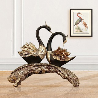Tượng Đôi Thiên Nga C-Decor Đứng Trên Bờ Hạnh Phúc Trang Trí Phòng Khách, Phòng Ngủ, Làm Quà Cưới, Tân Gia Ý Nghĩa