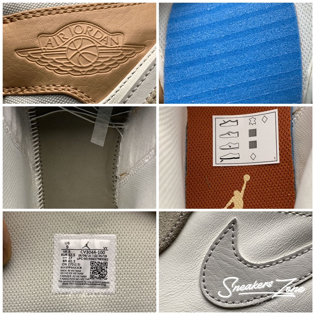 (FREESHIP+HỘP+QUÀ) Giày Thể Thao AIR JORDAN 1 Mid Milan Màu Kem Nâu Cổ Cao SNEAKERS WORLD | BigBuy360 - bigbuy360.vn