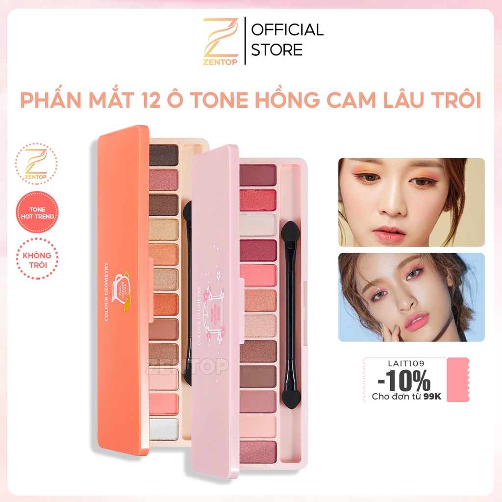 Bảng phấn mắt LAMEILA 12 màu thời thượng mix đầm nữ đẹp bảng phấn mắt nội địa trung siêu xinh Zentop