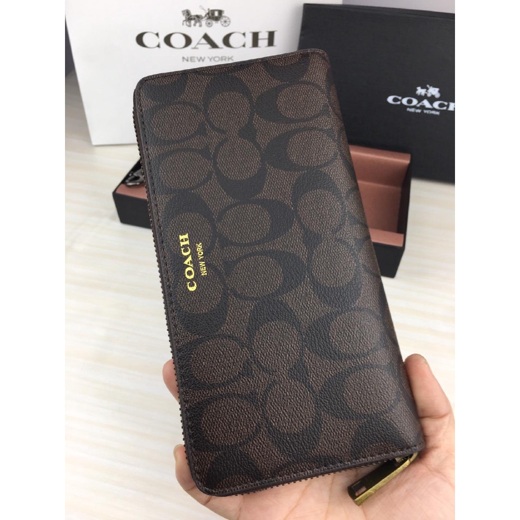 COACH Ví Dài Có Khóa Kéo Cho Nam F74597