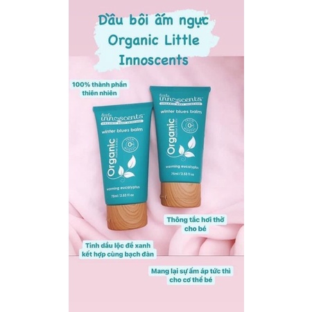 Kem bôi ấm ngực Oganic Little Innoscents cho bé